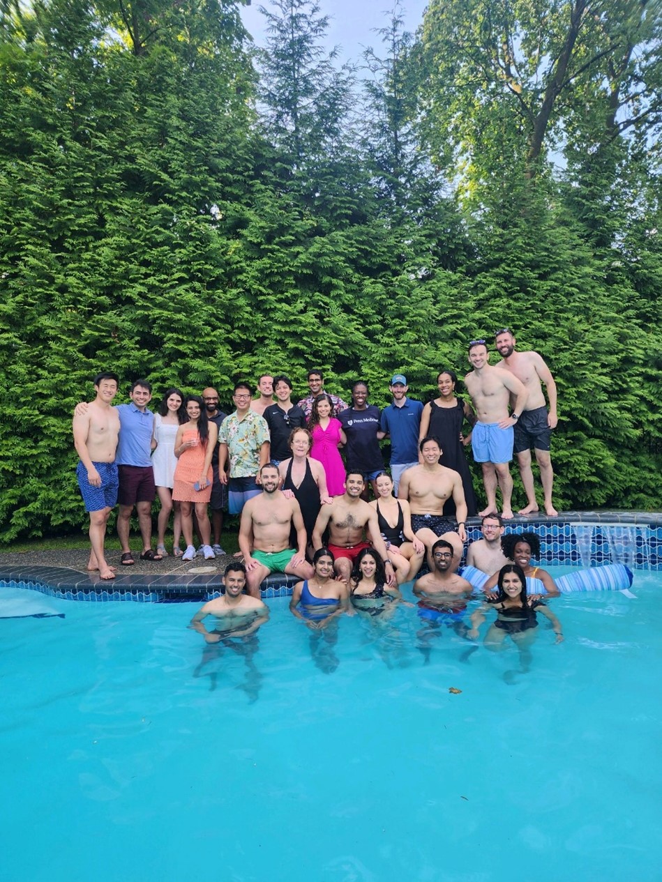 Penn Rad Residents at the annual Pool Party BBQ